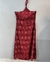 Vestido Longo de festa vinho com echarpe