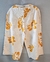 Calça pantacourt de algodão com estampa florida