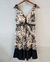 Vestido estampado de seda com viscose, sem manga