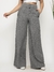 Calça Pantalona de Linho Cinza