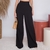 Calça Pantalona de Linho Preta