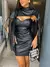 Vestio de Couro Ivy Preto - MK Outfit