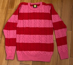 El club del sweater - Rosa y rojo a rayas