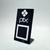 Placa Pix Qr Code Display Para Pagamentos Acrílico Preto Cor Preto E Prata