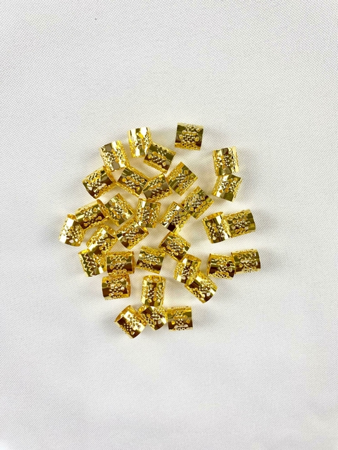 ANÉIS PARA TRANÇA - DOURADO - 12 UNIDADES