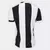 Camisa Corinthians III 24/25 masculina da Nike, vista traseira, com listras verticais em branco e preto.