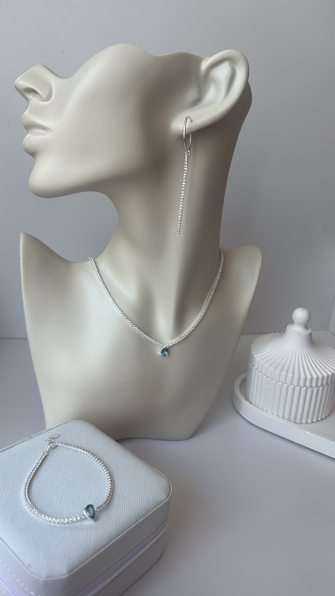 Colar riviera gota aquamarine - comprar online