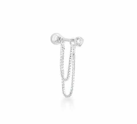 Piercing Cravejado de Prata