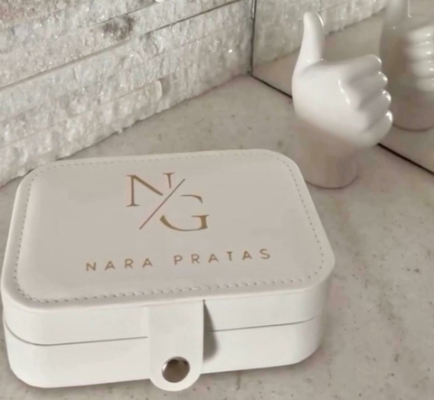 Porta Joias Nara Pratas Médio Branco
