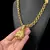 KIT CORDÃO FRISO TRIPLO+ PINGENTE PITBULL BANHADO OURO 18K - comprar online