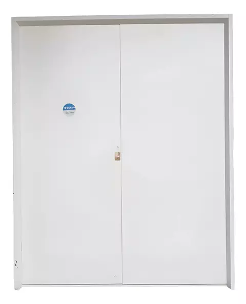 Porton Dos Hojas Chapa Inyectado 180x200 Hierromas 206 Blanco - comprar online