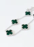 PULSERA BLANCA TREBOL VERDE MALAKITA - comprar online