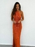 VESTIDO DAMASCO NARANJA
