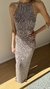 VESTIDO DAMASCO COLOR PLOMO - tienda online
