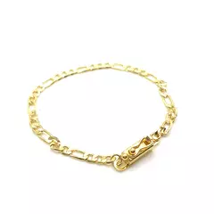 Pulseira Elos 3x1 Baby (13cm) Fecho Gaveta Banhado