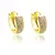 Brinco Argolinha 3 Fileiras de Zircônia 13x4 Banhado à Ouro 18k - comprar online