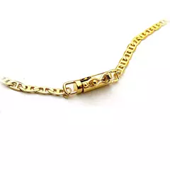 Corrente Masculina 60cm Piastrini 4mm Fecho gaveta Banhada à Ouro