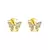 Brinco Borboleta 6mm Micro Cravejada Banhado à Ouro - comprar online