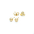 Brinco Bolinha Grande Lisa Banhado a Ouro 18k