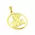 Pingente 20mm Medalha de São Jorge Banhado