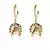 Brinco Argolinha Pingente de Cavalo Ferradura Banhado à Ouro 18k