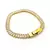 Pulseira Riviera Zircônia Baguete Cristal Banhada à Ouro 18k