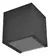Arandela cubo 1 Facho Alumínio Branco / Preto
