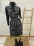 Vestido negro con blanco y amarillo