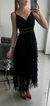 Vestido negro olanes