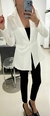Blazer blanco cuello tipo smoking