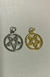 Pingente pi 7412 - medalha estrela de 5 pontas invertida