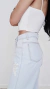 Calça Wide Leg Jeans Tamanho 36 clara na internet