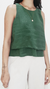 Blusa verde camadas Tamanho 40