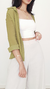 Camisa verde plissada tam. M