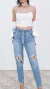 Calça jogger jeans desfiada tamanho 34/36 - comprar online