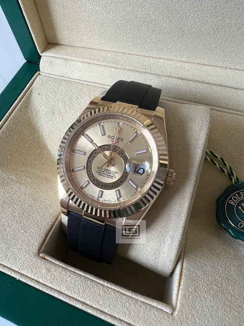 RELÓGIO SKY-DWELLER PULSEIRA BORRACHA BASE ETA LEGÍTIMA