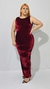 Vestido em veludo com decote Costa - comprar online