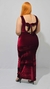 Vestido em veludo com decote Costa