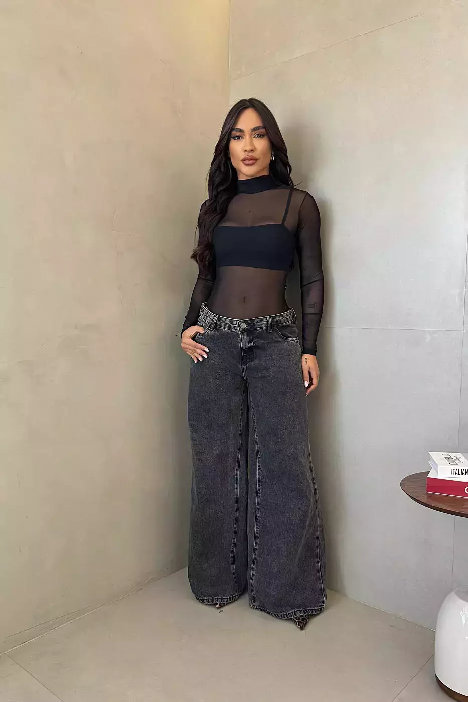 Body de tule + Cropped