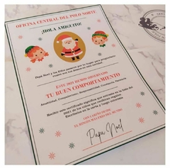 Certificado y Cartita para Papanoel - comprar online