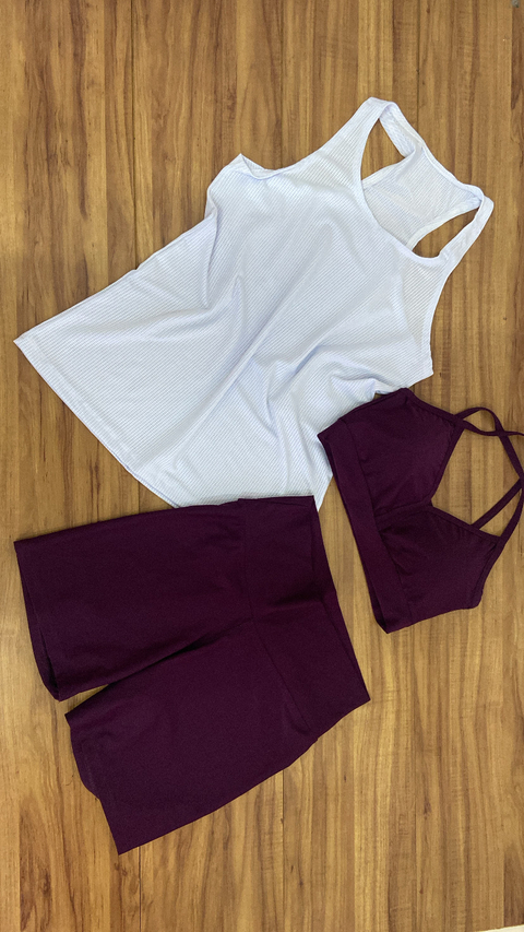 Conjunto roxo escuro