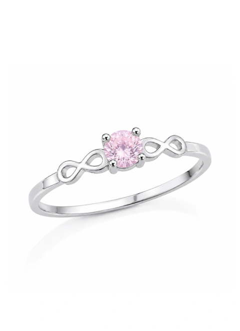 Anel Solitário (Rosa Claro)
