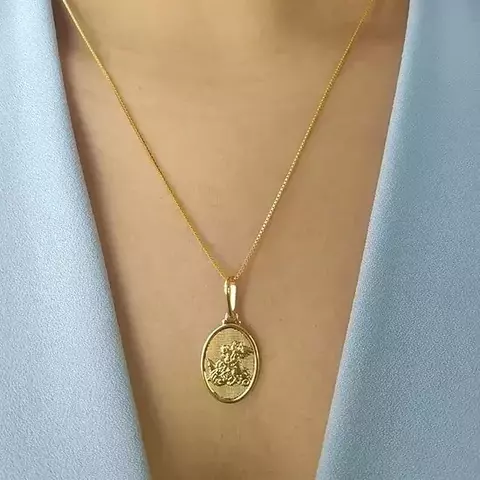 Pingente são Jorge medalha