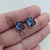 Brinco azul semijoia