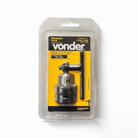 MANDRIL LEVE 10MM-3/8" ROSCA 3/8" VONDER