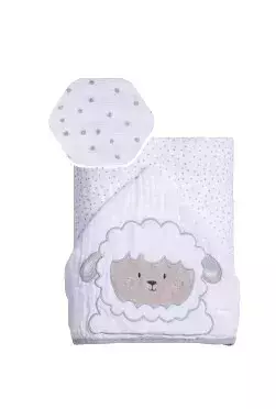 TOALHA DE BANHO SOFT COM CAPUZ BORDADO - comprar online