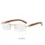 Vintage Steampunk Rimless Men's Sunglasses 2021 New Fashion Luxury Brand Rectangle Sun Glasses For Male Gafas De Sol Hombre - comprar en línea