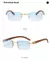 Vintage Steampunk Rimless Men's Sunglasses 2021 New Fashion Luxury Brand Rectangle Sun Glasses For Male Gafas De Sol Hombre - comprar en línea