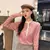 Imagen de Autumn and Winter New Lace Stitching Stand-collar Knit Sweater Slim Bottoming Long-sleeved Top Women's Pullover