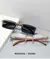 Imagen de Vintage Steampunk Rimless Men's Sunglasses 2021 New Fashion Luxury Brand Rectangle Sun Glasses For Male Gafas De Sol Hombre